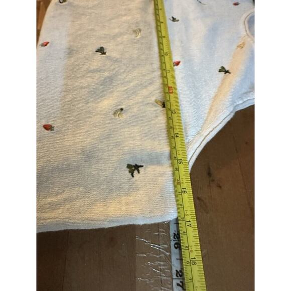 MADEWELL Fresca Sweater Tank Womens Sz S Fruit Embroidered Strawberry Pineapple - Picture 9 of 14